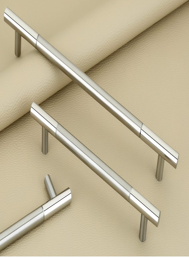 JWL Cabinet Handles,Stainless Steel Round Bar Drawer,Two Tone 4,6,8 Inch DH543 (8, 4) - Image 4